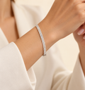 Twin-Line Crystal Bracelet – Anaqa on model