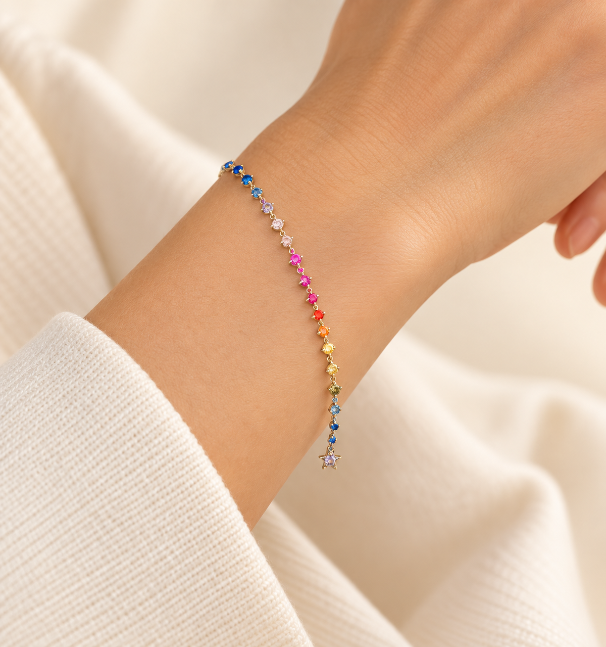 Multicolour Station Bracelet – Anaqa on model