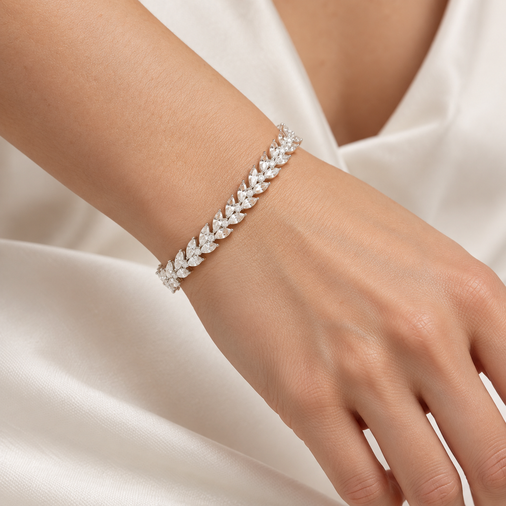Marquise Crystal Bracelet by Anaqa — model image