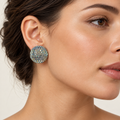 Crystal Mosaic Disc Earrings – Anaqa — model image