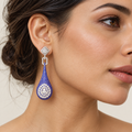 Violet Teardrop Earrings – Anaqa — model image