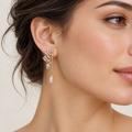Pastel Blossom Drop Earrings – Anaqa — model image