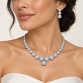 Crystal Circle Necklace Set – Anaqa — model image