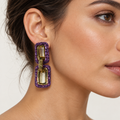 Violet Link Earrings – Anaqa — model image