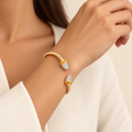 Golden Crystal Tip Cuff – Anaqa — model image
