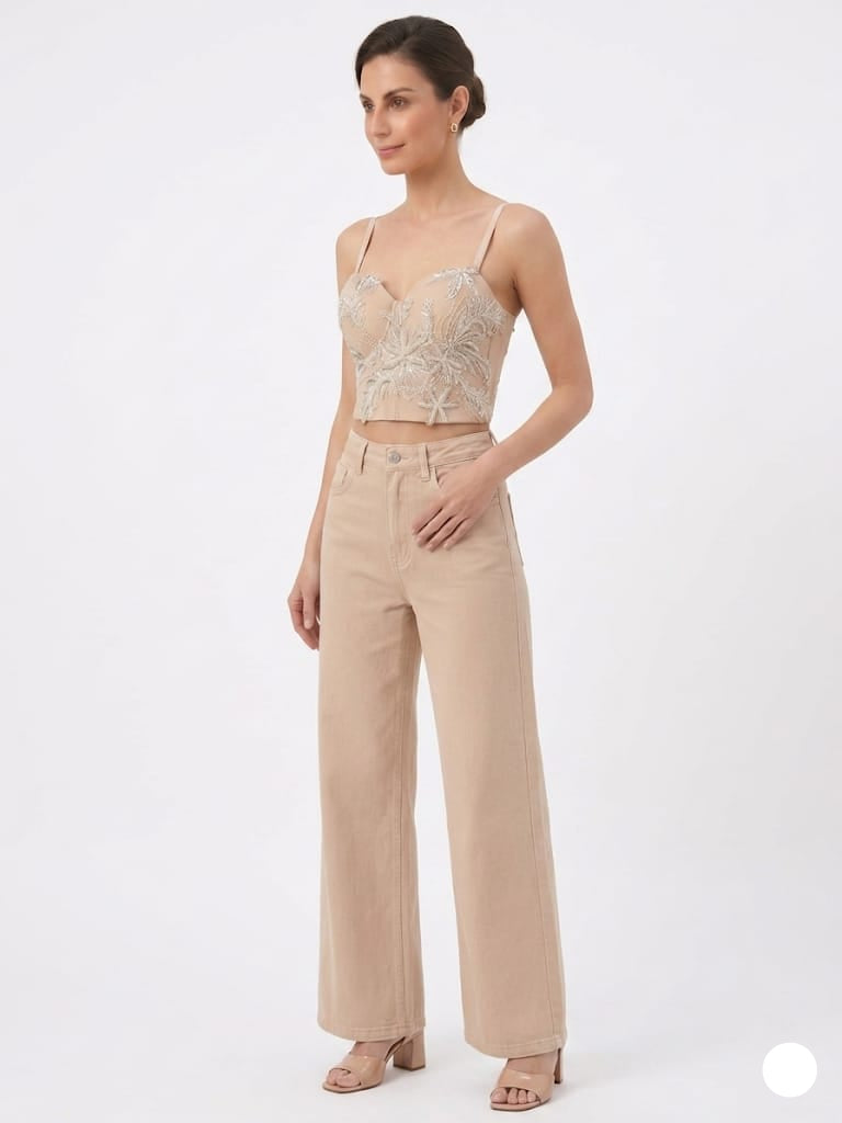 Aria Pearl-Encrusted Bralette
