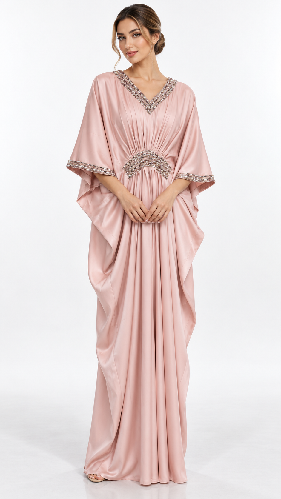 Designer Atelier blush pink — model styling pose 1