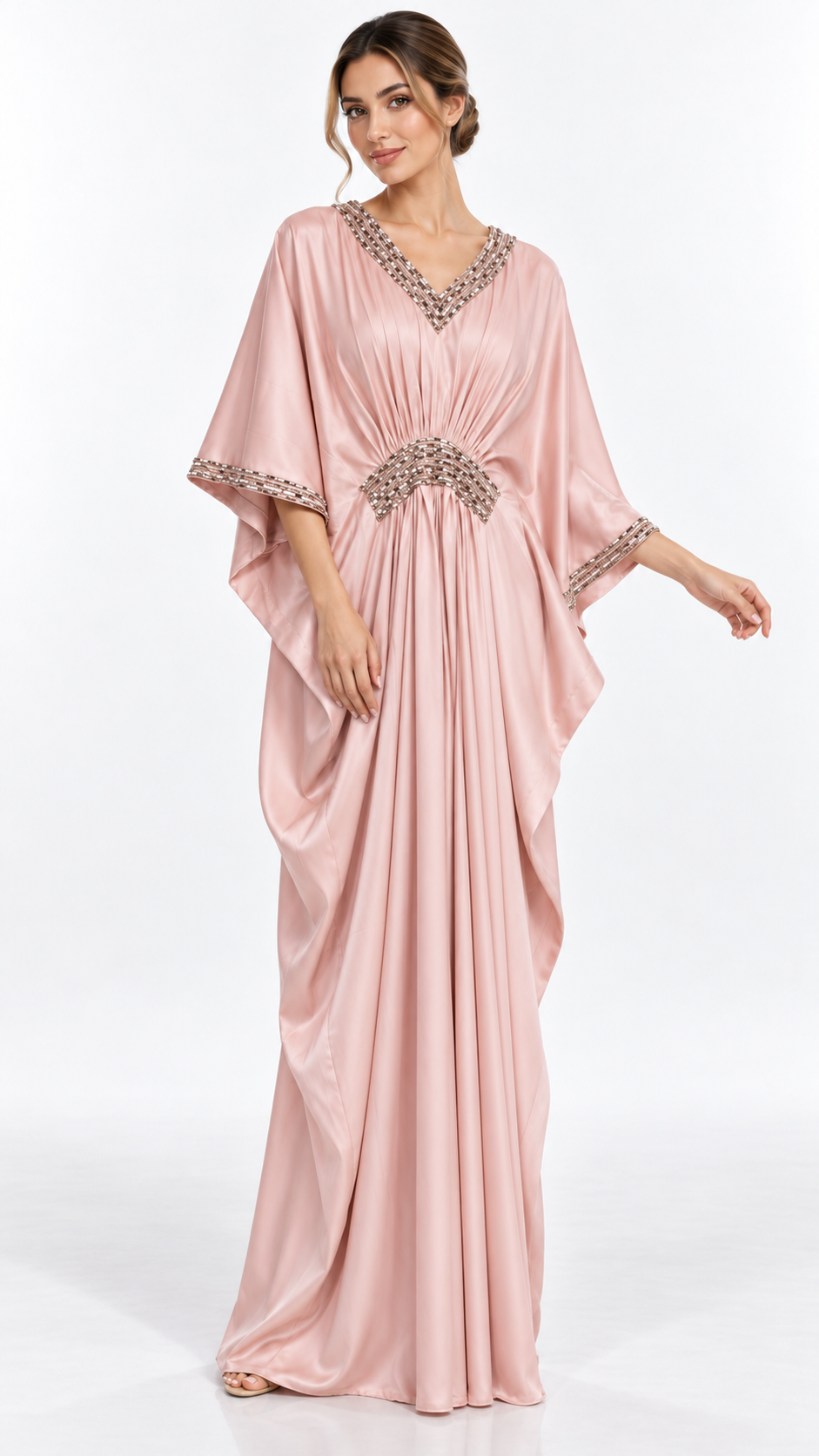 Designer Atelier blush pink — model styling pose 3