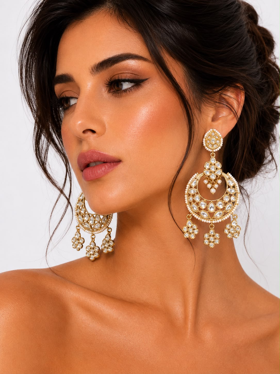 Luxury Gold-Plated Moon Earrings