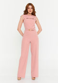 Rose Elegance Wide-Leg Jumpsuit