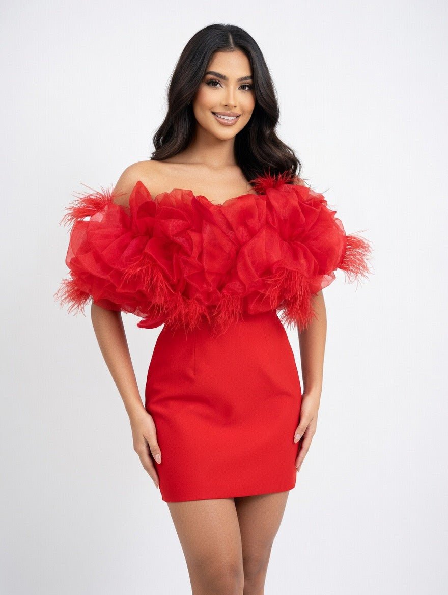 Rouge Organza Statement Mini