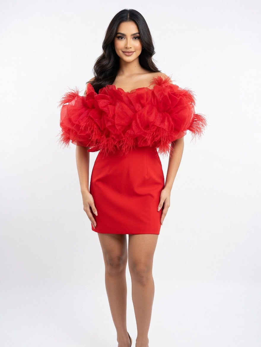 Rouge Organza Statement Mini